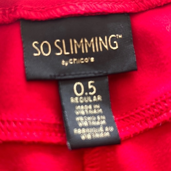 CHICO’S❤️SO SLIMMING Red Slim Ankle Pants Chico’s Size 0.5 Compares to US 6 - Picture 2 of 11